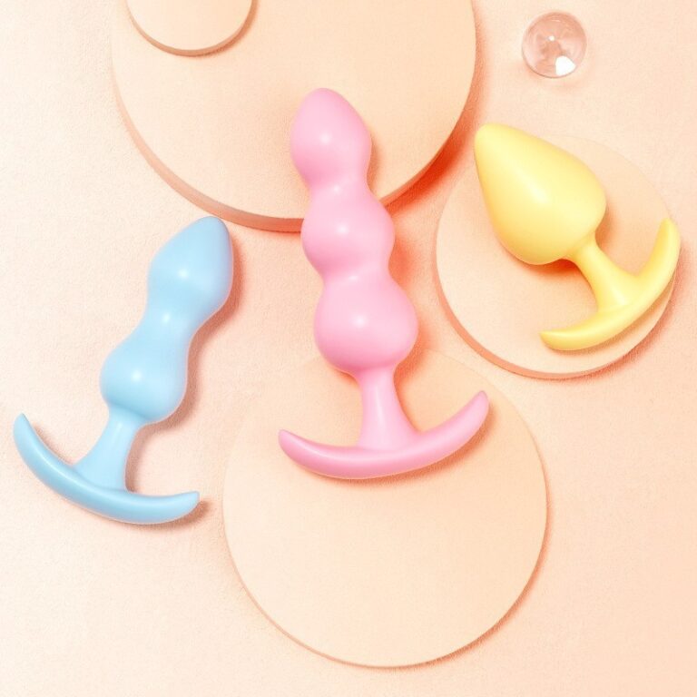 Jelly-like anal plug with beads for women beaded butt Plug for enhanced pleasure