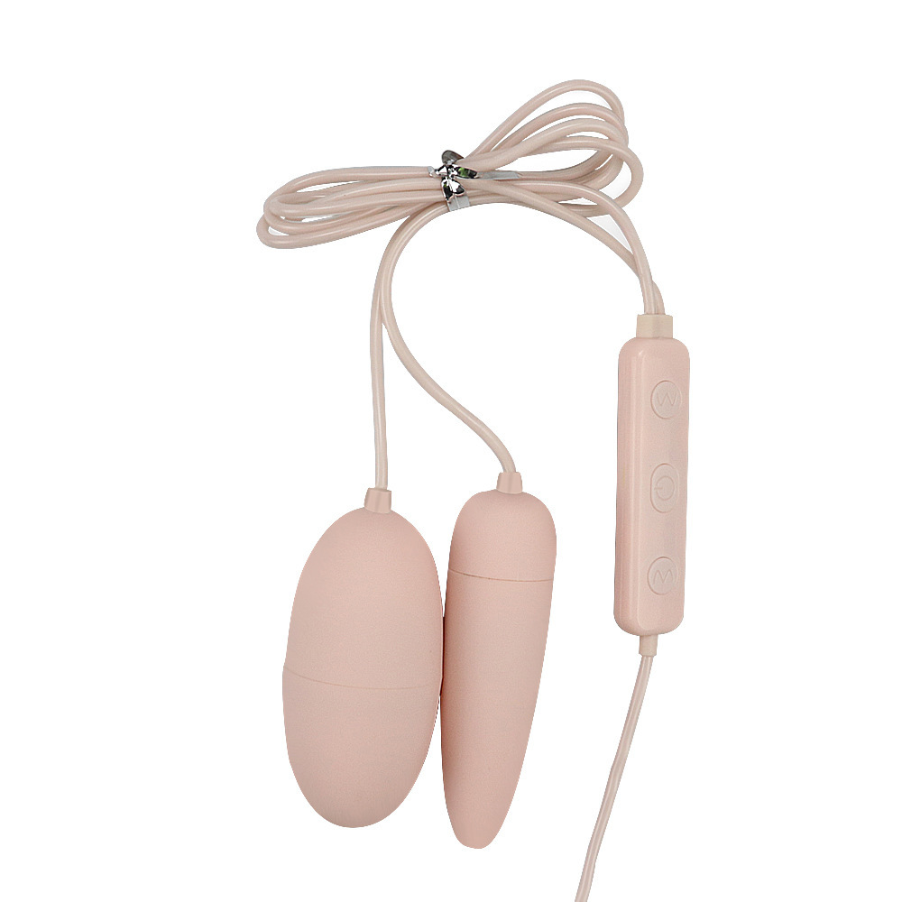 USB rechargerable dual vibrating egg for women pointed and rounded shape with variable frequency adult toy2
