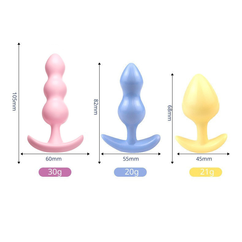 Jelly-like anal plug with beads for women beaded butt Plug for enhanced pleasure