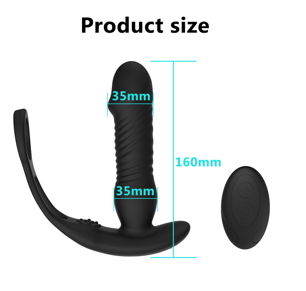 Wireless Remote-Controlled Retractable Vibrating Anal Plug Prostate Massager for Men Backdoor Pleasure Toy 10