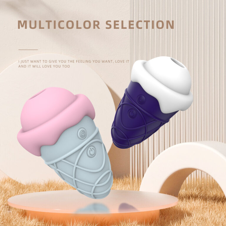 Ice Cream Cone Shaped Tongue-Licking Suction Vibrating Egg for Women 5