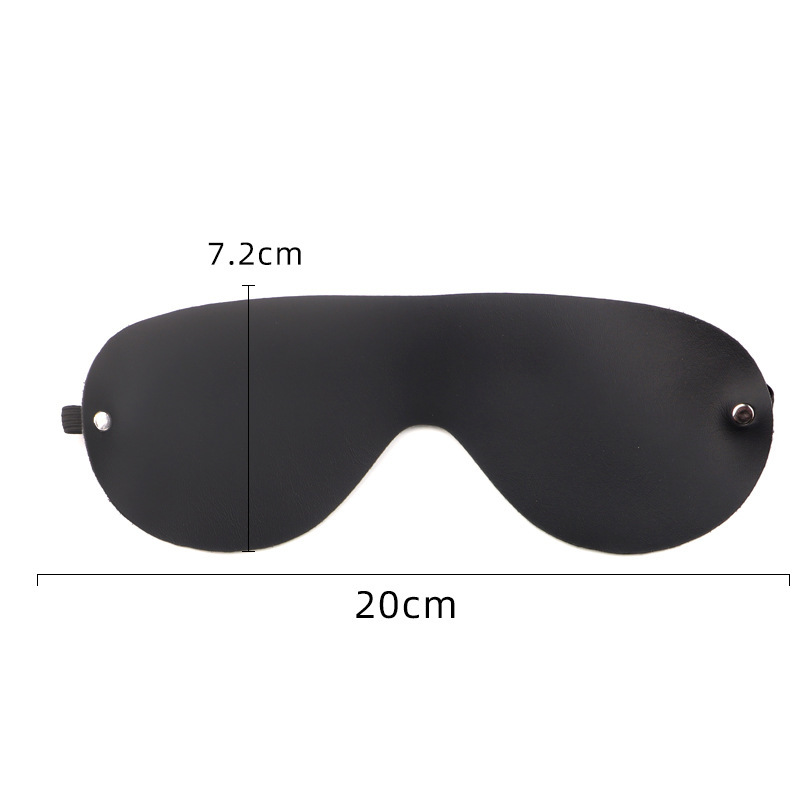 Leather SM Blindfold Eye Mask for Sensory Deprivation, Couples Roleplay & Masquerade Games