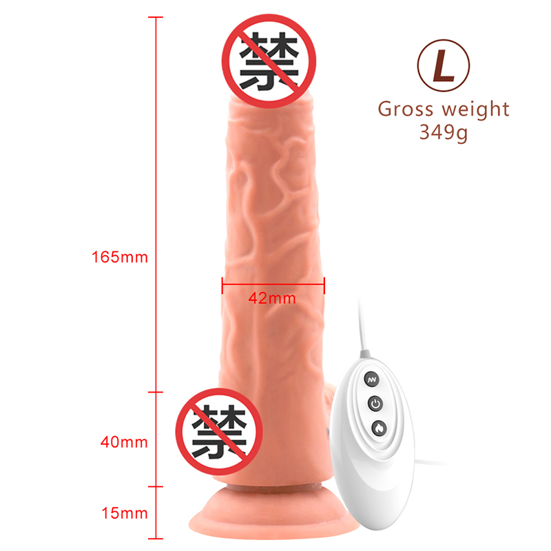 Wireless Remote-Controlled Retractable & Swinging Realistic Vibrating Dildo with Heating for Women 3