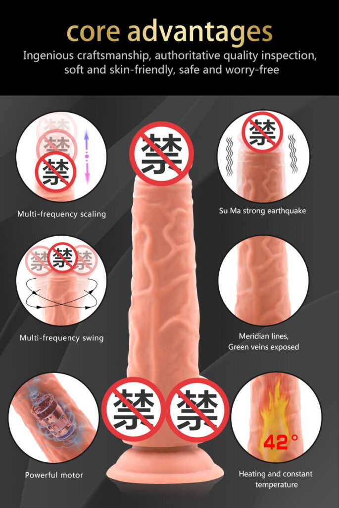 Wireless Remote-Controlled Retractable & Swinging Realistic Vibrating Dildo with Heating for Women 2