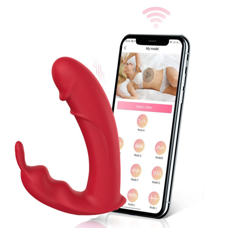 Wearable Vibrating Dildo with Wireless APP Remote Control Dual Motor Independent Vibration