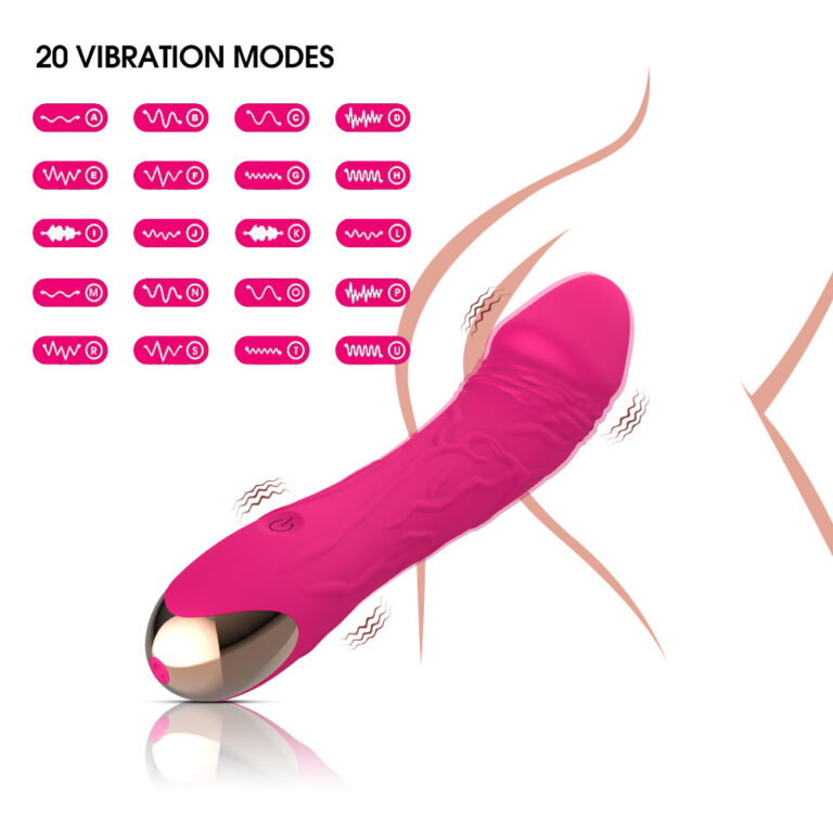 Realistic Vibrating Dildo for Women 20 Vibration Modes, G-Spot Stimulator Waterproof Adult Toy for Intense Pleasure