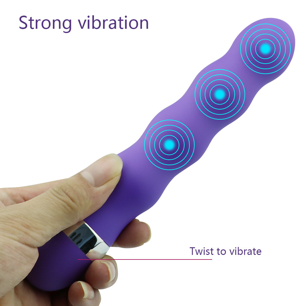 Waterproof Ribbed Vibrating Dildo for Women, Battery-Powered, Made of Food-Grade Silicone