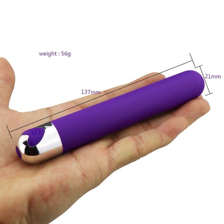 Rechargeable Long Bullet Vibrator for Women 10 Frequency Powerful Massage Wand