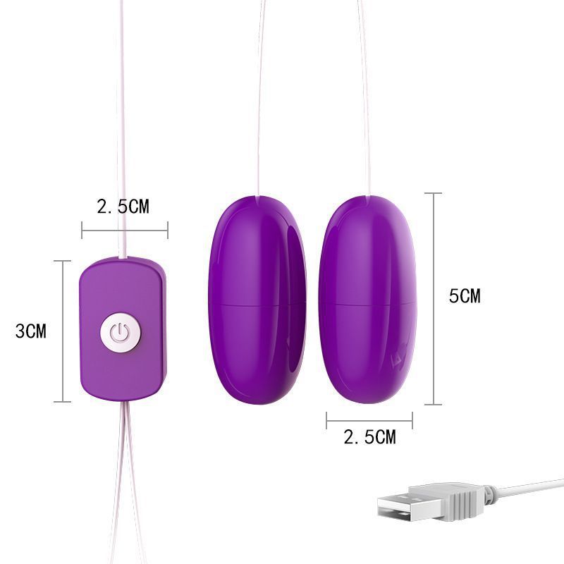 USB-Powered Dual Vibrating Egg for Women Suitable for Self-Use and Couples