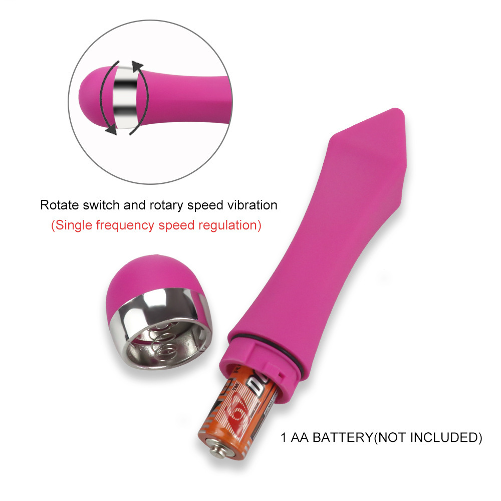 Mini AV Vibrating Wand Bullet Massager with Multiple Shapes, Portable Egg Vibrator Powered by AAA Battery