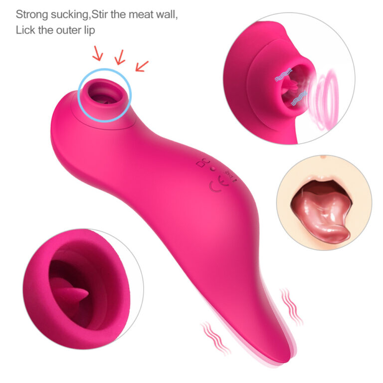 Rechargeable Woodpecker-Shaped Vibrator for Women 3 Frequency Suction & Vibration Clitoral Stimulator, Tongue-Licking Function