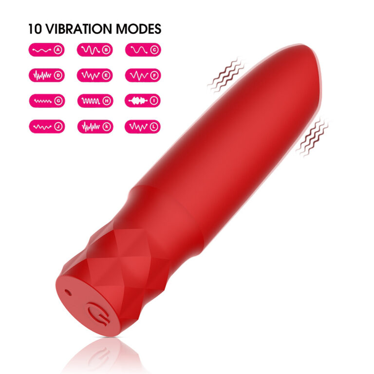 Rechargeable Silicone Bullet Lipstick Vibrator – Powerful Vibration Mini Massager for Women
