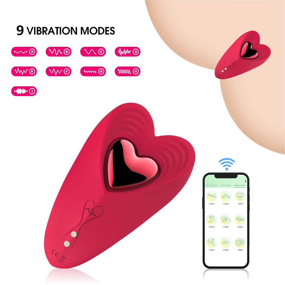APP Remote-Controlled Wearable Magnetic Suction Vibrator for Women, Hands-Free Massager with Multiple Vibration Modes