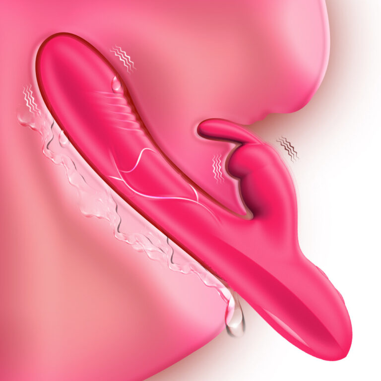 Dual G-Spot Rabbit Vibrator for Women, Powerful Vibration Massager with Dual Stimulation