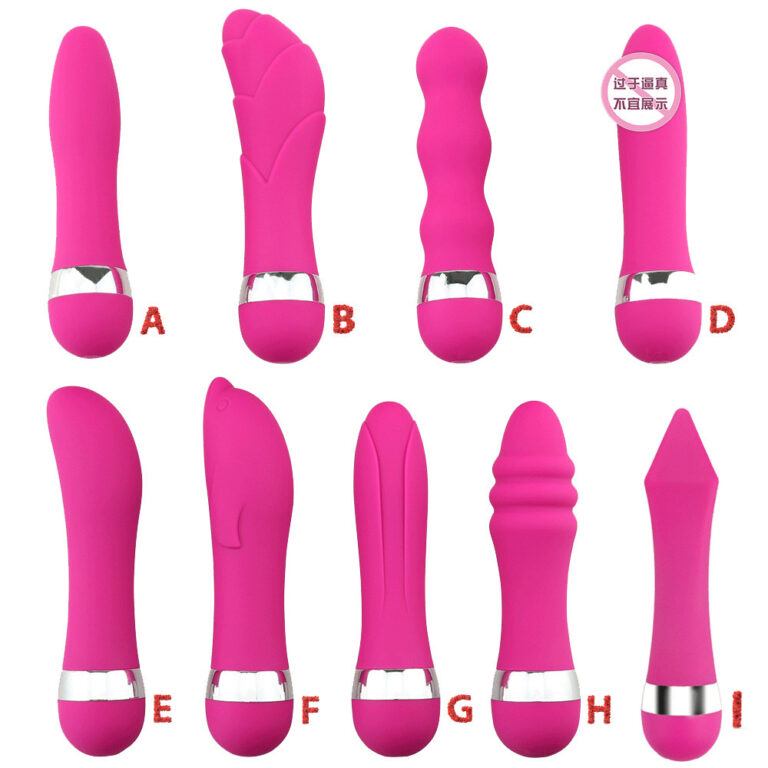 Mini AV Vibrating Wand Bullet Massager with Multiple Shapes, Portable Egg Vibrator Powered by AAA Battery