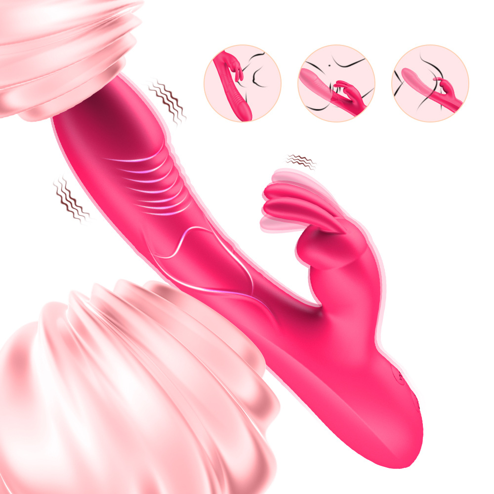 Dual G-Spot Rabbit Vibrator for Women, Powerful Vibration Massager with Dual Stimulation