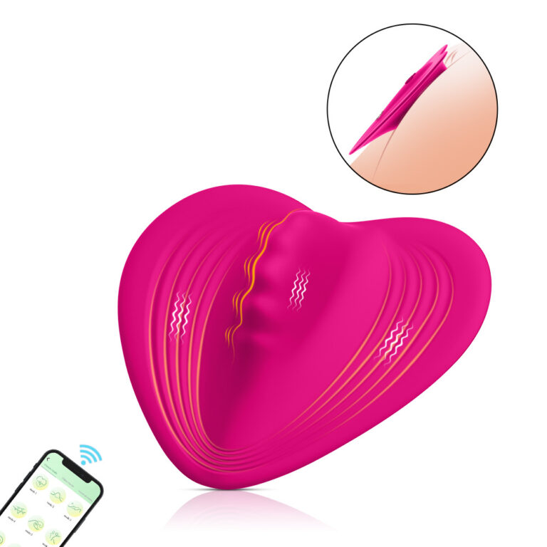 APP-Controlled Wearable Heart-Shaped Vibrating Cushion for Women Remote-Controlled Vibrator for Intimate Pleasure