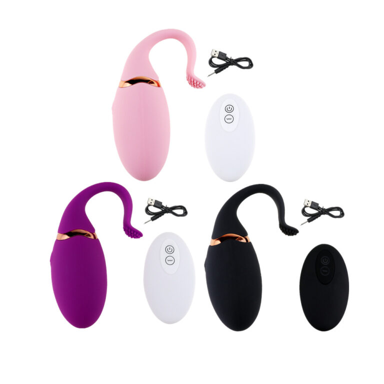 Rechargeable Tadpole-Shaped Wireless Remote-Controlled Vibrating Egg - Dual Stimulation for G-Spot and C-Spot