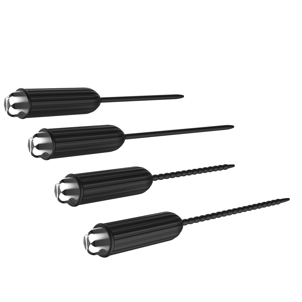 10-Frequency Rechargeable Male Urethral Vibrator, Bullet Design Prostate Massager for Men