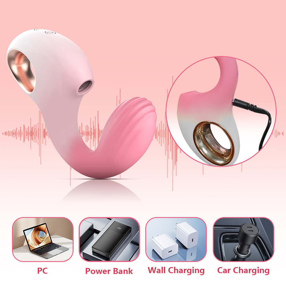 Gradient Color G-Spot Vibrator with Clitoral Suction – Dual Stimulation Vibrating Egg for Women