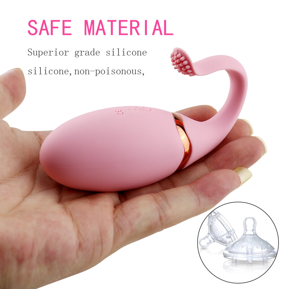 Rechargeable Tadpole-Shaped Wireless Remote-Controlled Vibrating Egg - Dual Stimulation for G-Spot and C-Spot