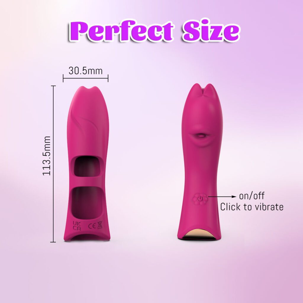 Mini Finger Vibrator for Women USB Rechargeable Finger Sleeve Massager for Clitoral Stimulation with Strong Vibrations