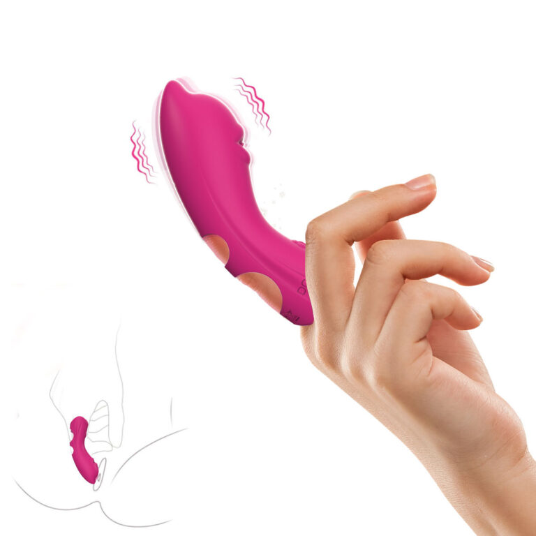 Mini Finger Vibrator for Women USB Rechargeable Finger Sleeve Massager for Clitoral Stimulation with Strong Vibrations
