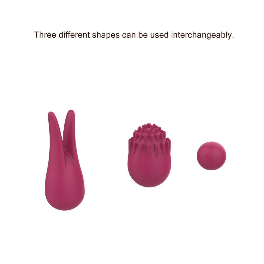Female Vibrator with 3 Interchangeable Heads Powerful Vibration Wand USB Rechargeable Adult Toy for Women