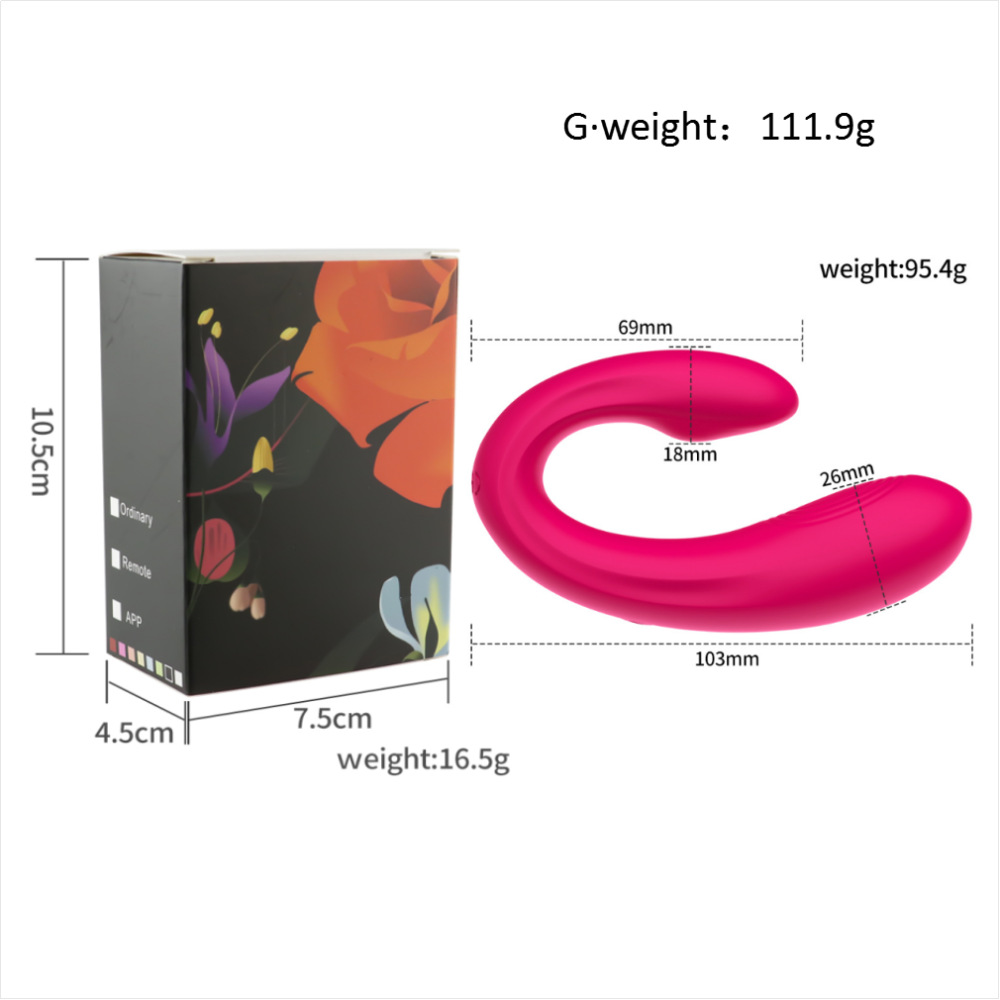 Wearable U-Shaped Dual Vibrating Egg with APP Control, Invisible Vibrator for Women, G-Spot & Clitoral Stimulation