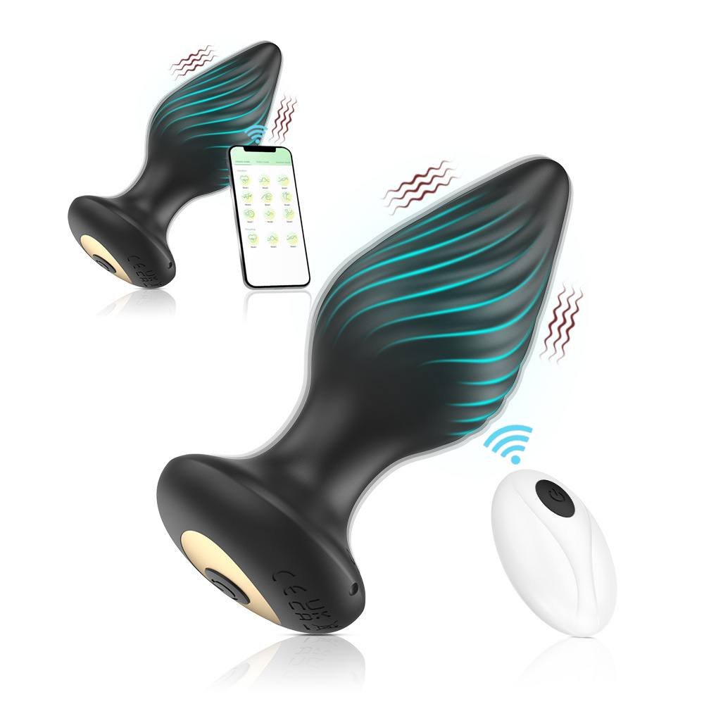 Twisted Wireless Remote & APP-Controlled Vibrating Silicone Anal Plug for Men & Women - Multiple Vibration Modes