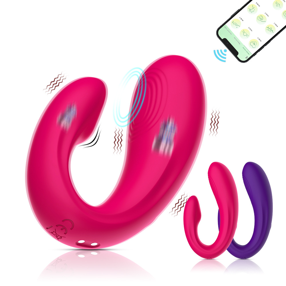 Wearable U-Shaped Dual Vibrating Egg with APP Control, Invisible Vibrator for Women, G-Spot & Clitoral Stimulation