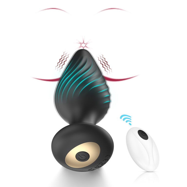 Twisted Wireless Remote & APP-Controlled Vibrating Silicone Anal Plug for Men & Women - Multiple Vibration Modes