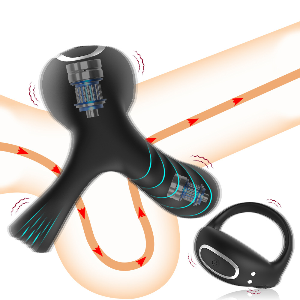 Wearable Silicone Delay Cock Ring for Men with 3 Vibration Motor, APP Control & Wireless Remote – Enhance Stamina & Pleasure
