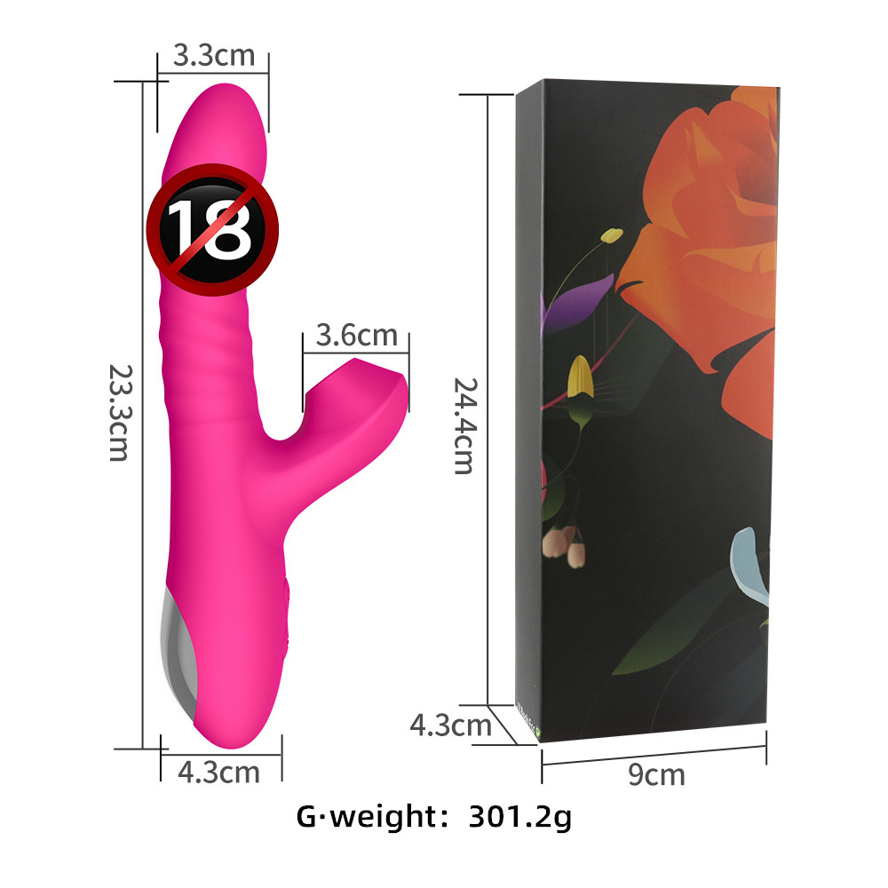 Women's Vibrator with Thrusting, Suction, and Vibration Functions - Rechargeable AV Massager for Self-Pleasure