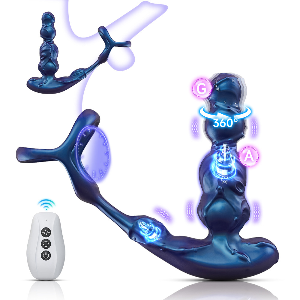 Wireless Rotating Dual Vibration Prostate Massager – Octopus Tentacle Design, Cum Lock