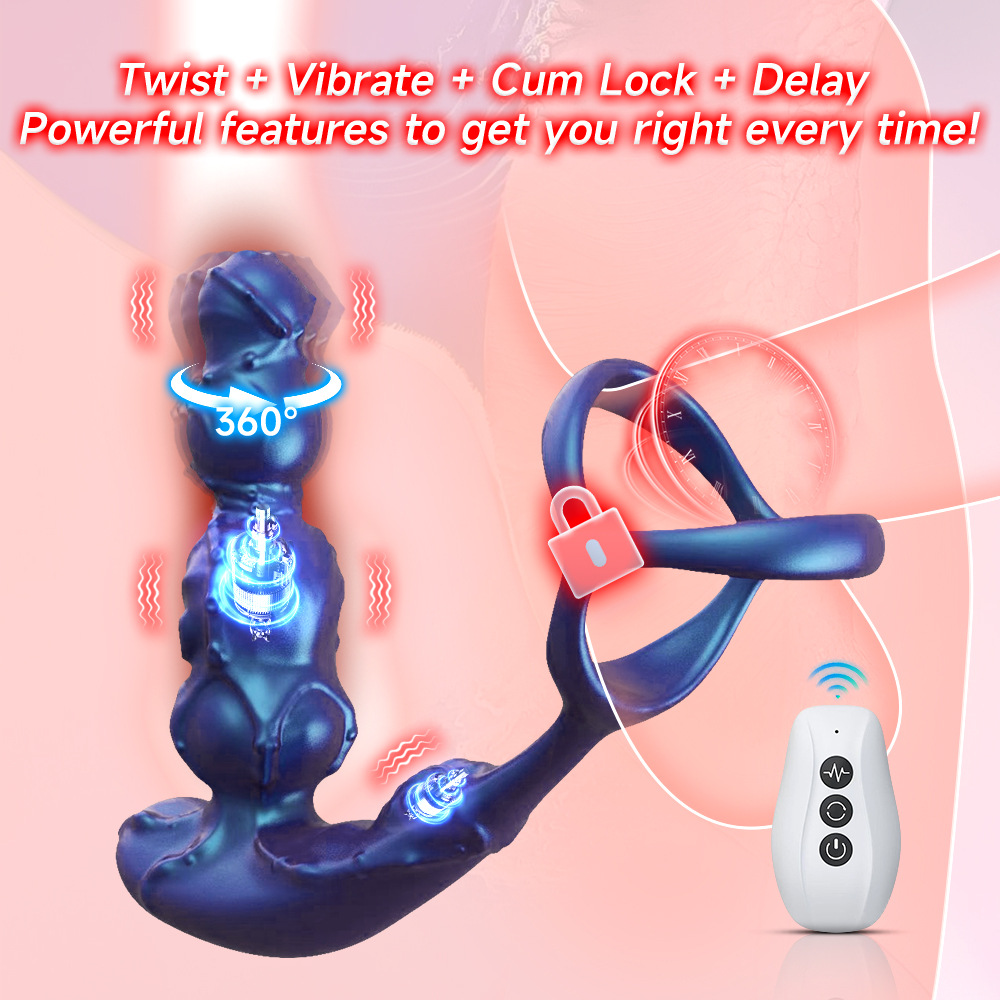 Wireless Rotating Dual Vibration Prostate Massager – Octopus Tentacle Design, Cum Lock