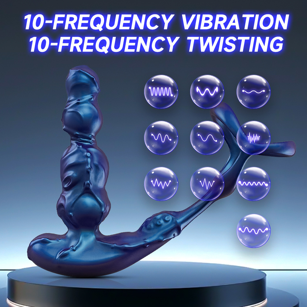 Wireless Rotating Dual Vibration Prostate Massager – Octopus Tentacle Design, Cum Lock