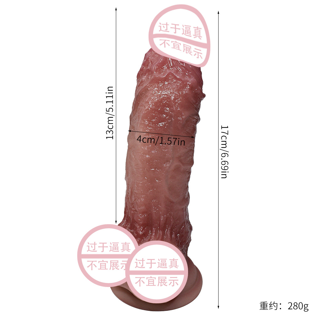 Realistic Silicone Dildo – Platinum Liquid Silicone Lifelike Penis with Veins, Curved Tip & Waterproof Design