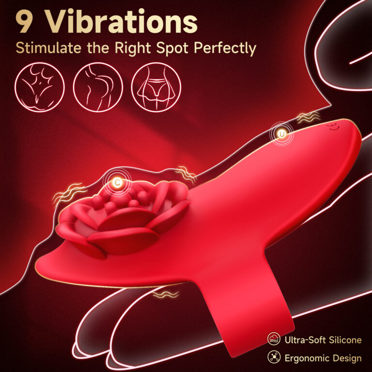 Rose Finger VibratorWearable & Remote-Controlled for Couples Pleasure