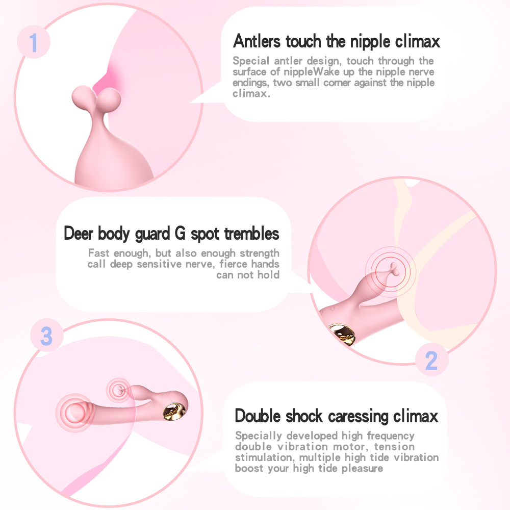 Magic Wand Vibrator – Dual Motor G-Spot & Nipple Stimulator, 10 Vibration Modes, Waterproof Female Pleasure Toy