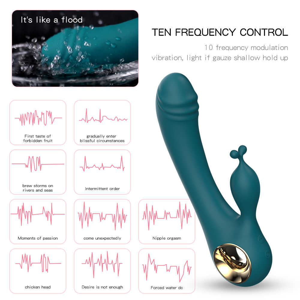 Magic Wand Vibrator – Dual Motor G-Spot & Nipple Stimulator, 10 Vibration Modes, Waterproof Female Pleasure Toy