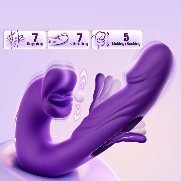 Multi-Function Flapping Vibrator – 7 Modes, Licking & Sucking, Low Noise, Silicone, Perfect Size