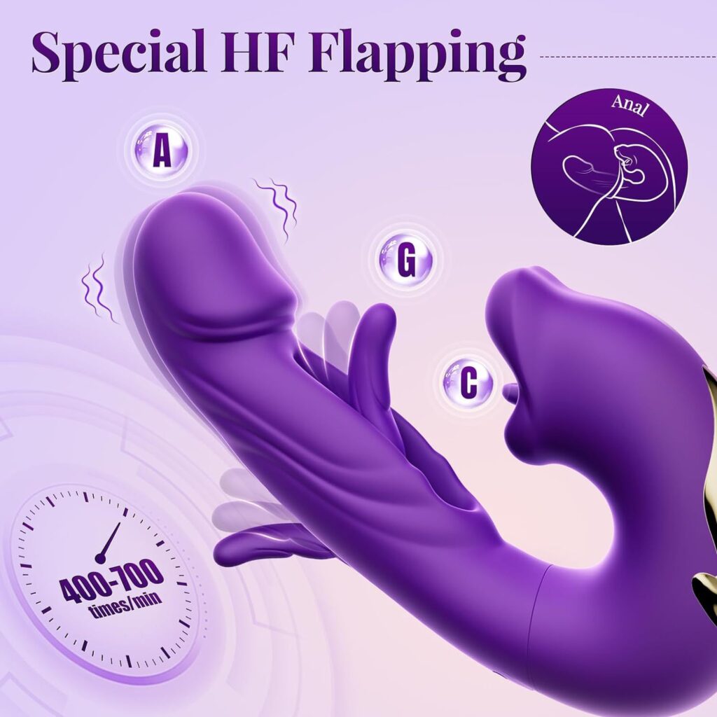 Multi-Function Flapping Vibrator – 7 Modes, Licking & Sucking, Low Noise, Silicone, Perfect Size