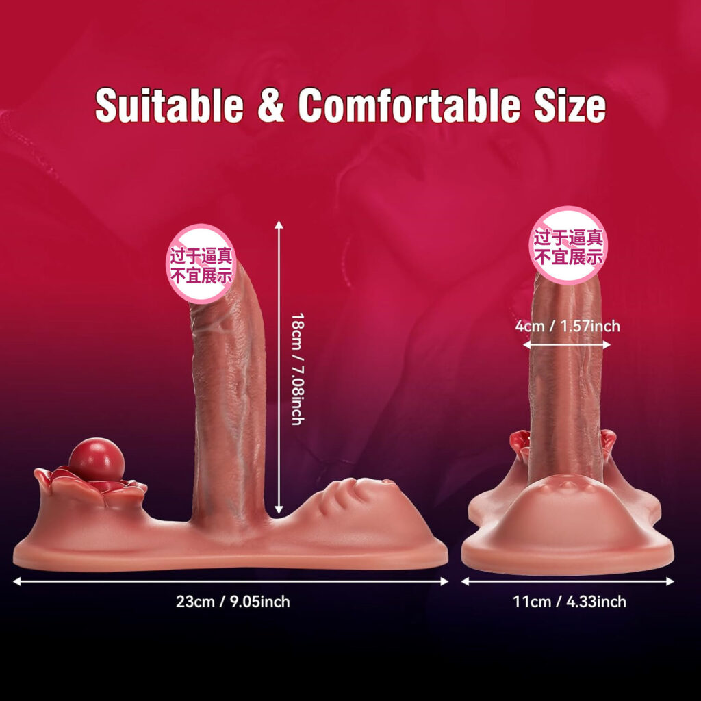 Realistic 6-in-1 Sit and Ride Vibrator – Waterproof, Heated & Adjustable for Ultimate Pleasure